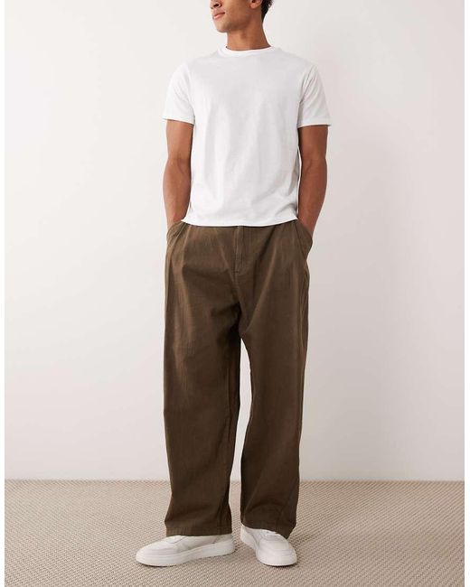 ASOS Natural Essentials 3 Pack Regular Fit T-shirt for men