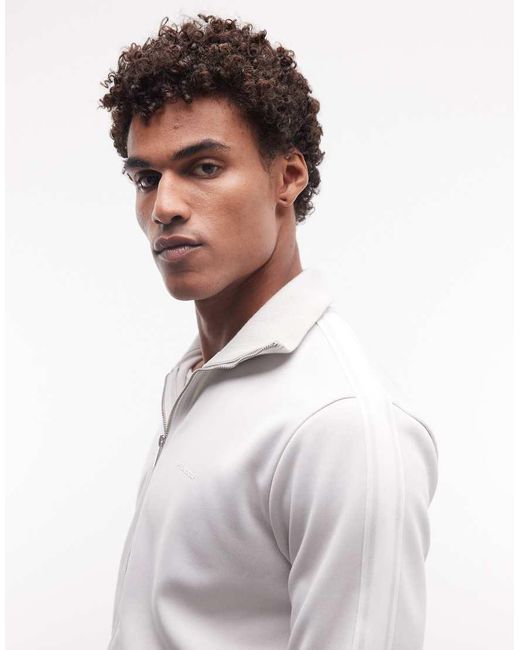 PEGADOR Gray Viro Regular Track Jacket Co-ord for men