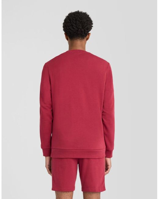 Lyle & Scott Red Mid Layers Jacquard Tape Crew Neck for men