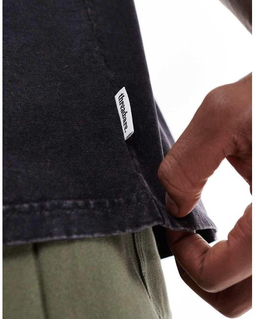 T-Shirt A Maniche Corte di Threadbare in Blue da Uomo