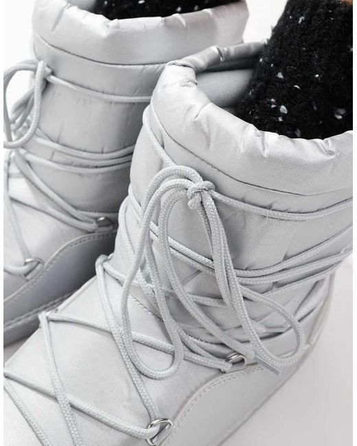 Botas De Nieve Plateadas De SEQWL de color White