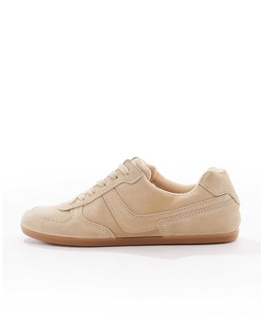 Diligent slim - baskets à lacets en daim - sable ASOS en coloris Natural