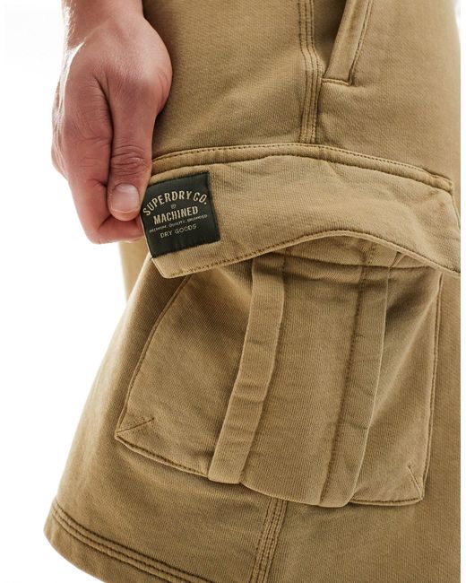 Superdry – cargo-shorts in Natural für Herren