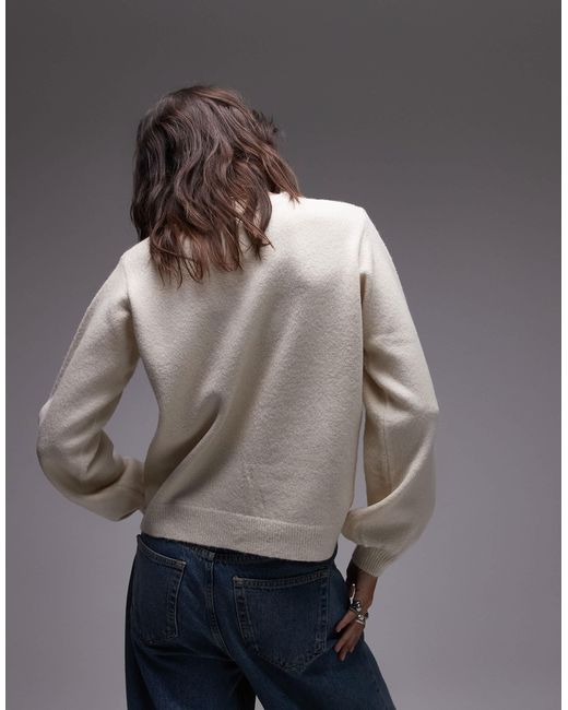 ASOS White – flauschige strickjacke