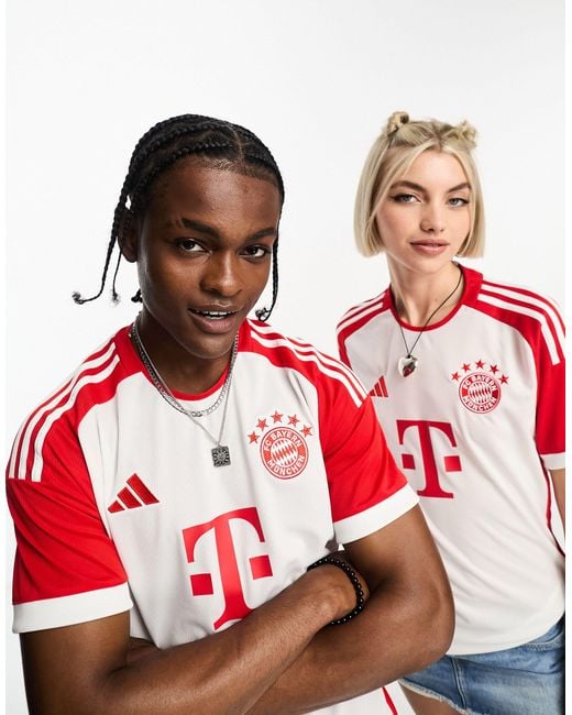 adidas Originals Adidas Football Fc Bayern Munich 2023/24 Unisex Home Shirt  in Red | Lyst Australia