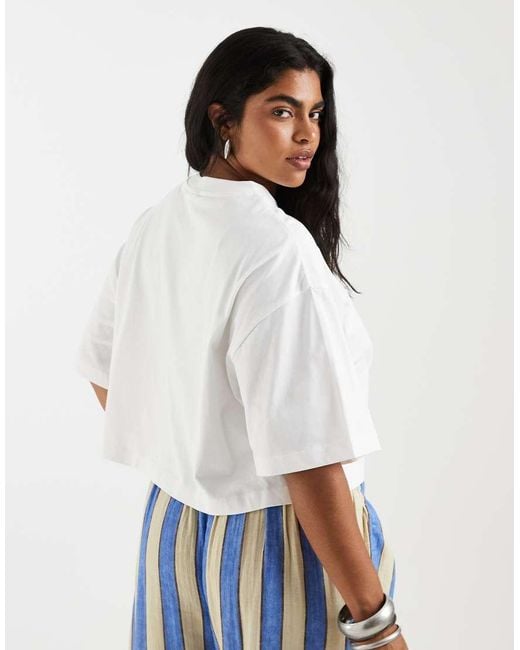 ASOS Green Asos Design Curve Boxy Crop Tee With I Love Brazil Graphic