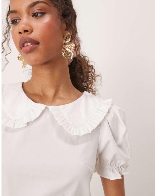 Glamorous White Round Neck Mini Dress