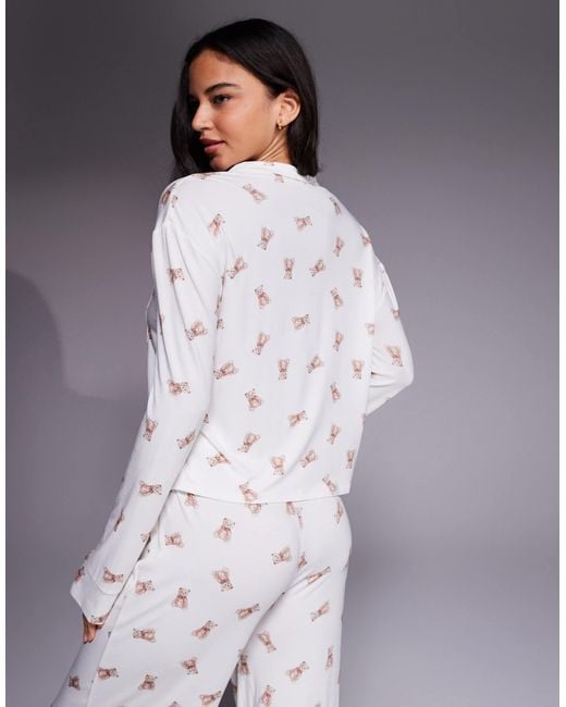 Kaiia Gray Exclusive Super Soft Pyjama Shirt Co-Ord