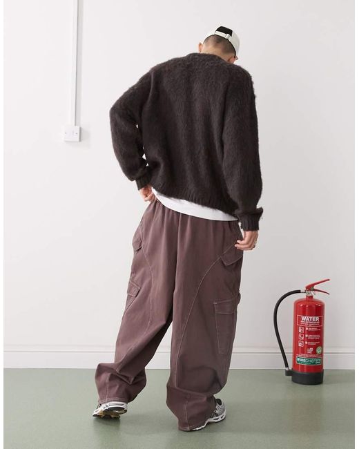 Collusion Purple Oversized Tie Pants for men