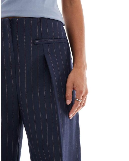 Miss Selfridge Blue Tailored High Waisted Trouser