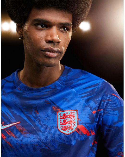 Nike Football Blue England World Cup 2022 Premium Dri-fit Unisex T-shirt