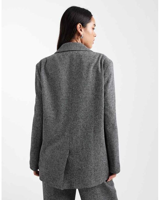 Miss Selfridge Gray Oversized Blazer