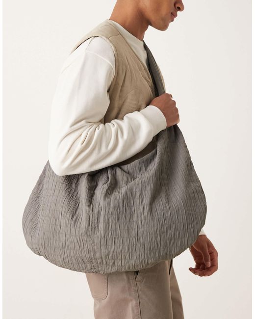 ASOS – gesteppte umhängetasche in Brown für Herren