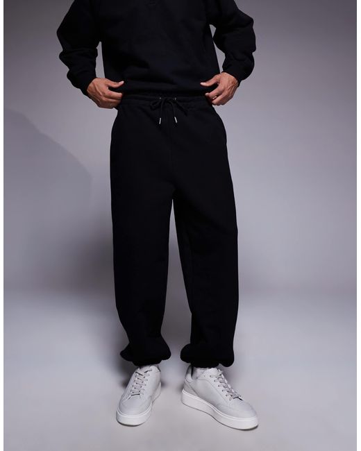 ASOS Blue Premium Heavyweight Straight Leg Jogger for men