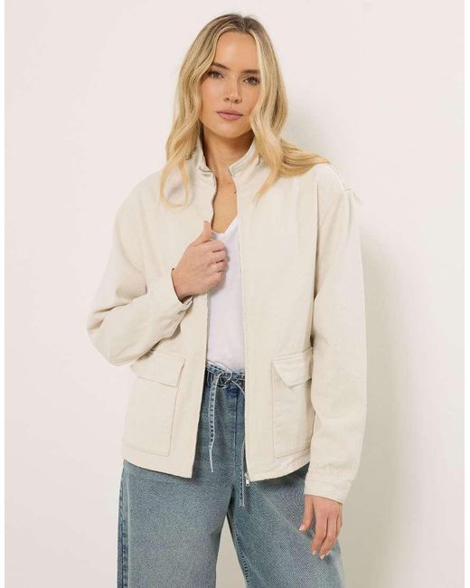 Long Tall Sally Natural Funnel Neck Jacket