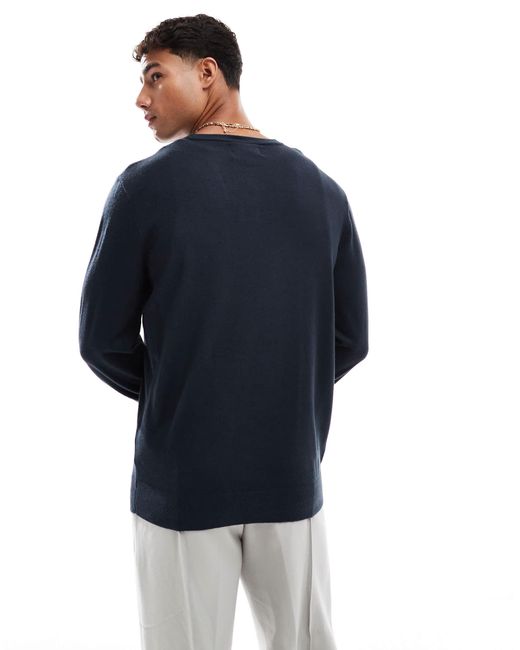 Threadbare – pullover mit rundhalsausschnitt in Blue für Herren