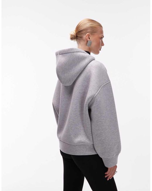 ASOS Gray Double Face Oversized Zip Up Hoodie