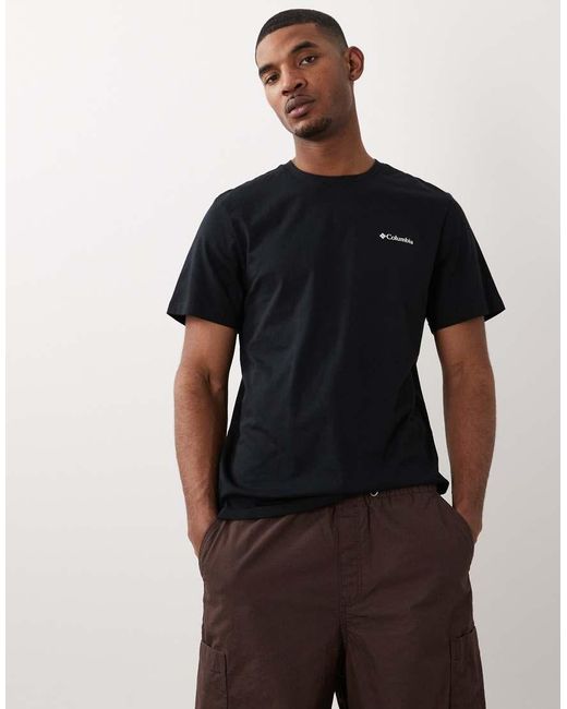Columbia Black Csc Outdoor Back Graphic T-shirt for men