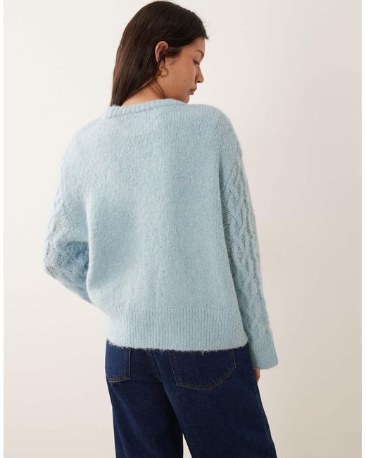 Vila Blue – flauschiger strickpullover