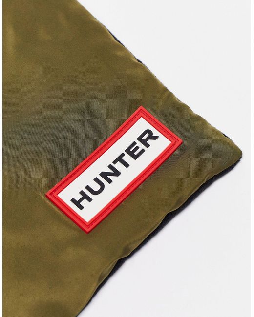 Bufanda guateada con bolsillos y cremallera en la parte delantera Hunter de color Green