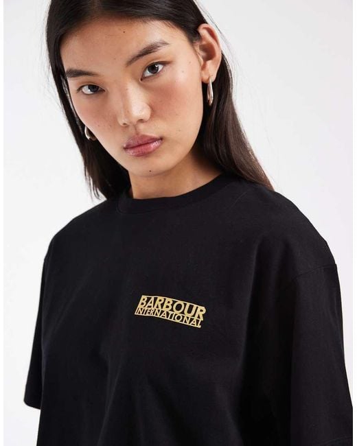 Barbour Black Amaya Short Sleeve Logo T-Shirt