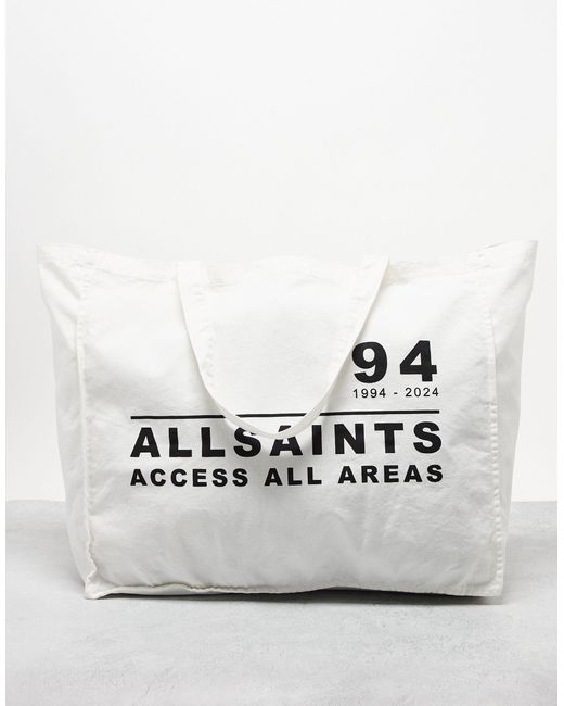 AllSaints Gray Access Unisex Tote Bag