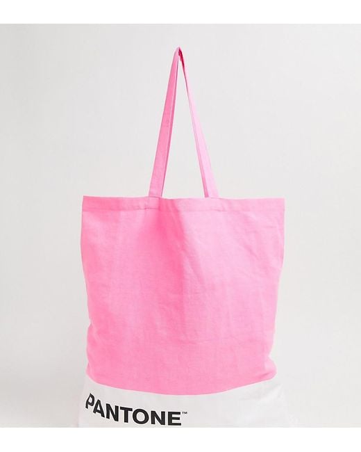 Bershka Denim X Pantone Tote Bag in Pink | Lyst Australia