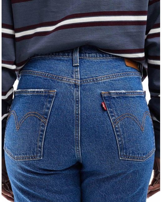 Levi's Blue Ribcage Straight Ankle Jeans