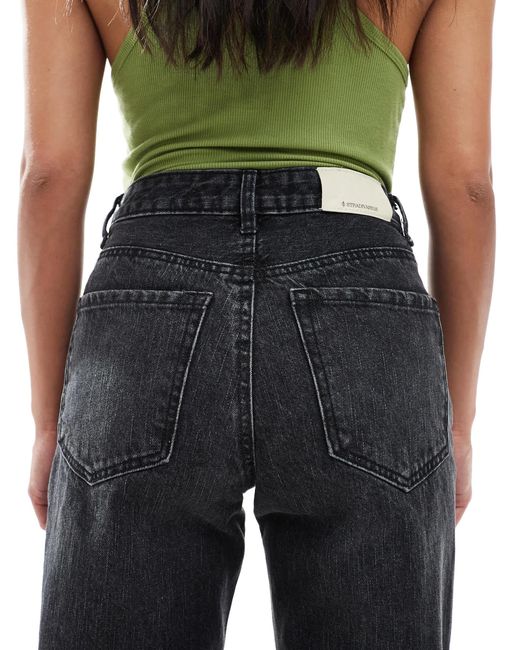 Petite - d92 - jean dad ample Stradivarius en coloris Blue