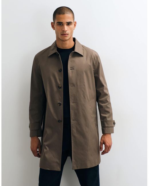 Mango Brown Trench Coat for men