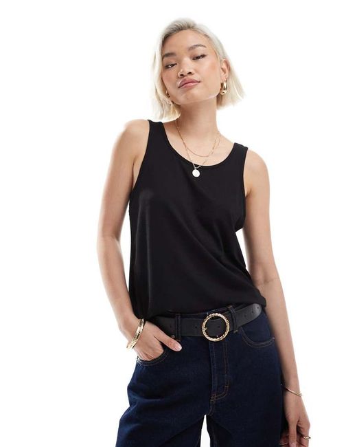 ONLY Losvallende Tanktop in het Black