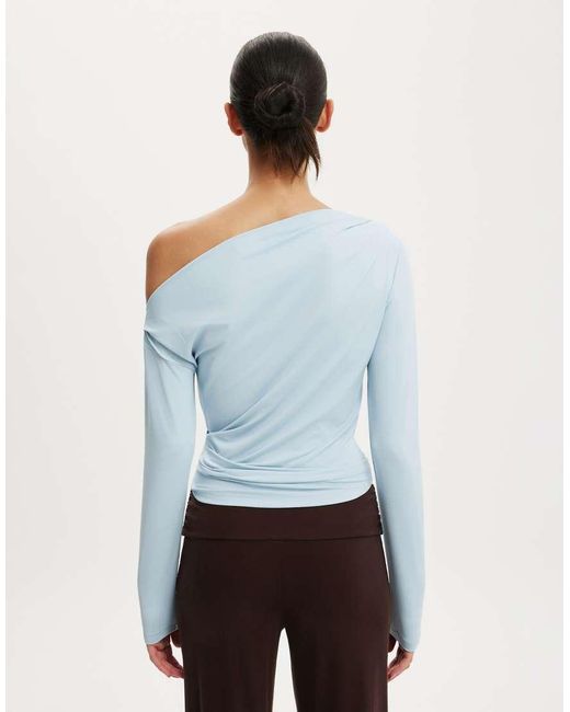 Cotton On Blue Georgie Off Shoulder Long Sleeve