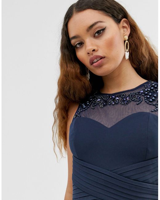little mistress pearl one shoulder satin top maxi dress