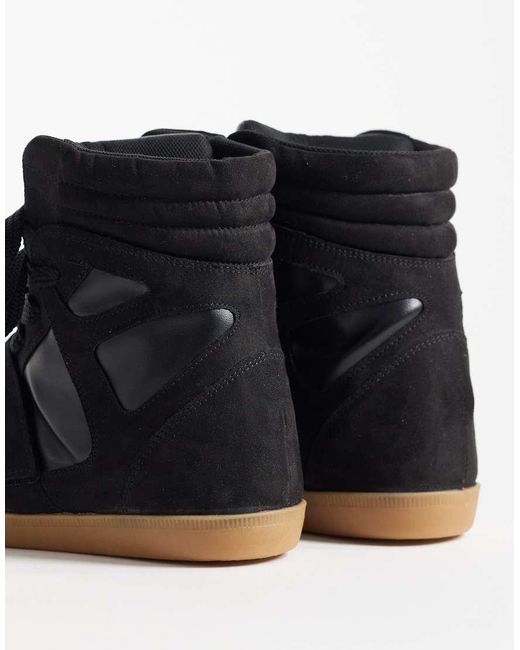ASOS Black Damson Concealed Wedge Trainers