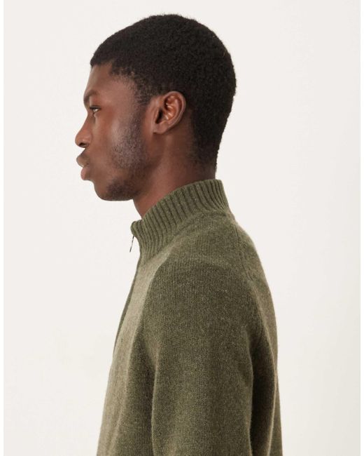 Barbour Green Grangetown Half-zip Knitted Jumper for men