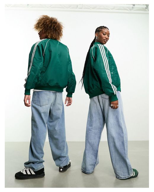 Sst - giacca sportiva unisex college di Adidas Originals in Green