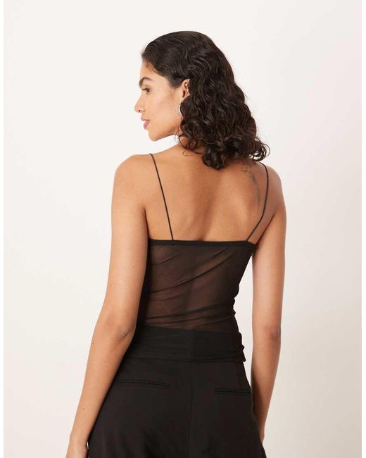 ASOS Black Ultimate Mesh Cami Top