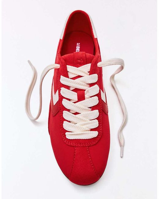 Bershka Red Flat Sole Trainers