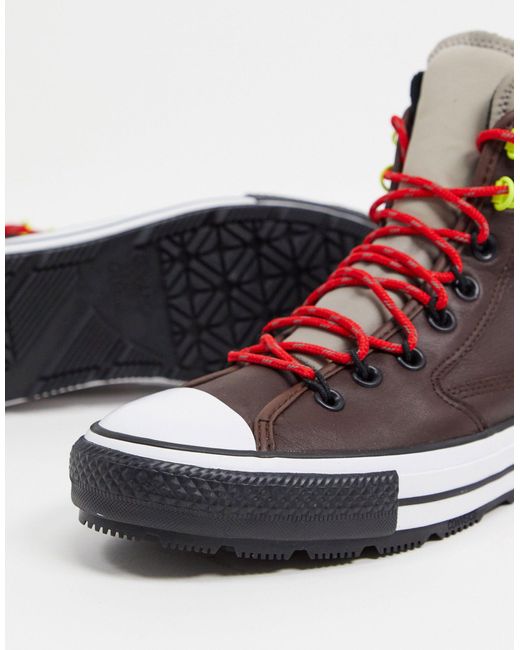 Converse Chuck Taylor All Star All Terrain Waterproof Leather Boots in  Brown for Men | Lyst