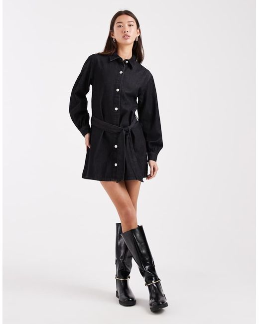 Miss Selfridge Blue Belted Mini Dress