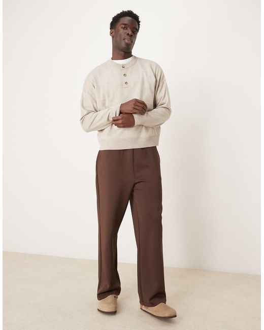 Maglione Oversize Squadrato di ASOS in Natural da Uomo