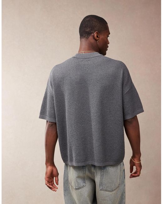 ASOS Natural Oversized Fit Lightweight Textured Knitted T-shirt for men