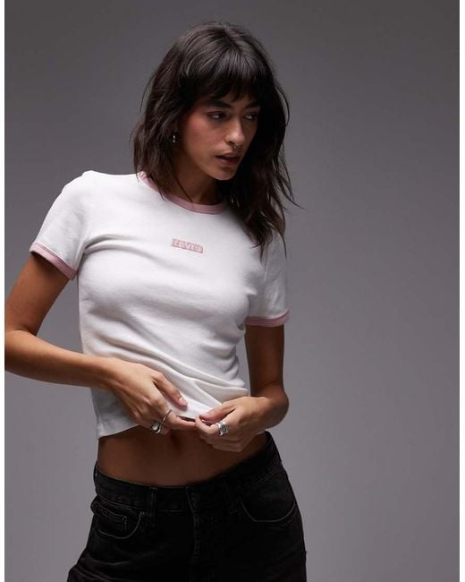 Levi's Gray Rickie Ringer Tee With Central Logo