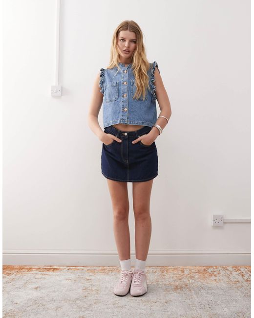 Reclaimed (vintage) Blue – weste aus denim