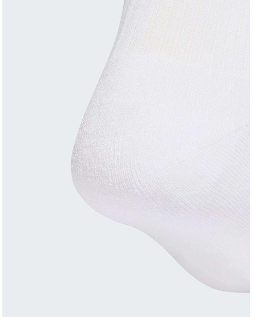 Adidas Originals White Trefoil Cushion Crew Socks 6 Pairs