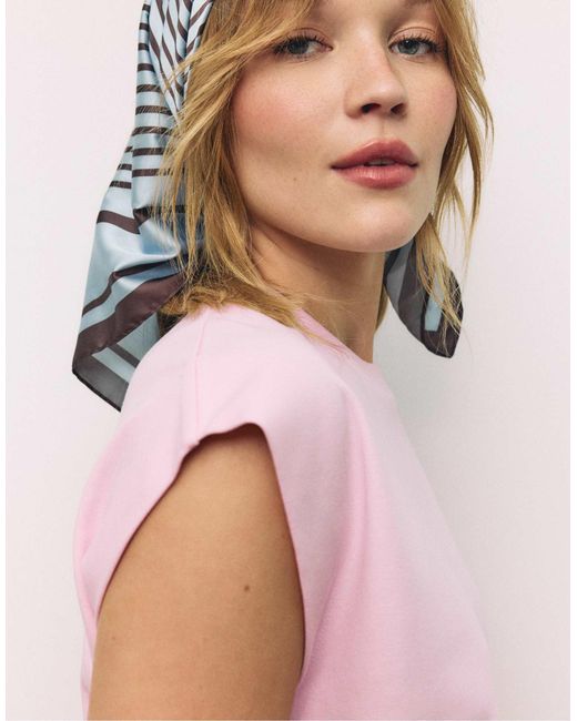 Stradivarius Pink – b06 – basic-t-shirt