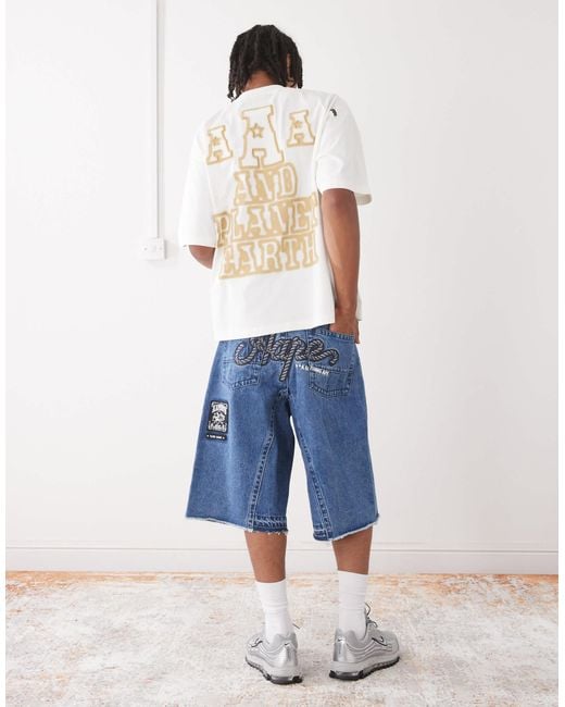 Aape By A Bathing Ape Aape by a bathing ape – jeansshorts in Blue für Herren