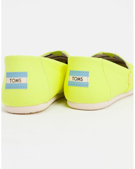 TOMS Alparagata Canvas Shoes in Neon Yellow (Yellow) - Lyst