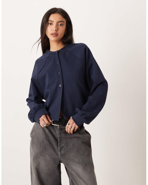 ASOS Blue Interlock Cardigan