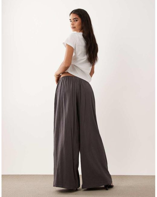 Muse Assembly White Fern Wide Leg Trousers Co-ord